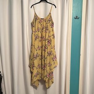 Handkerchief hem maxi dress